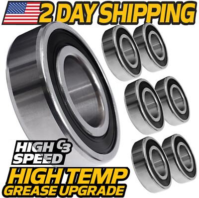 (6) Blade Spindle Bearings fits Hustler Raptor SD X XD XL Mower - C3 Upgrade