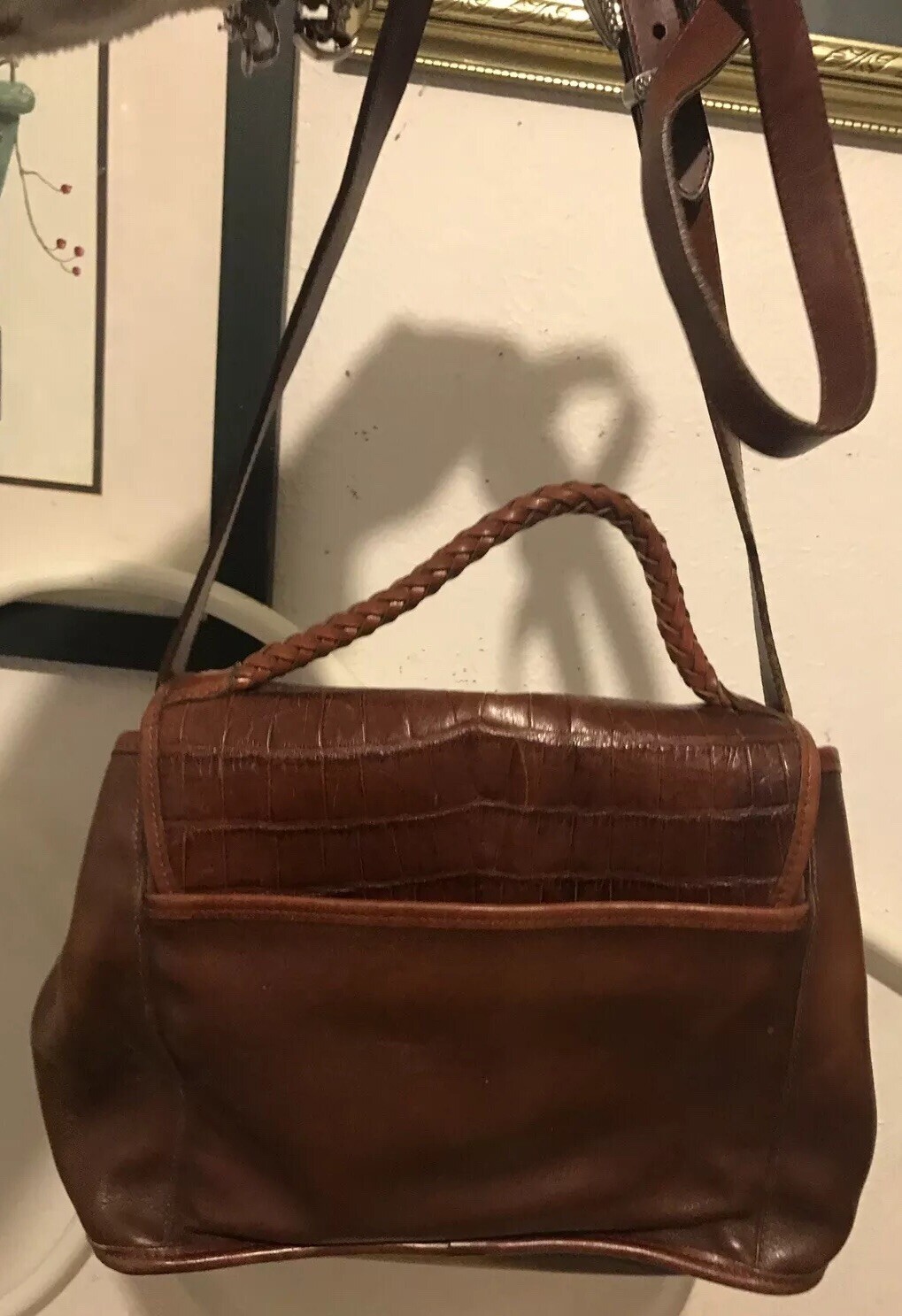 PONY BRIGHTON Western pelle invecchiata med. Borsa a tracolla convertibile