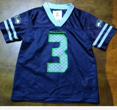SEATTLE SEAHAWKS NFL RUSSELL WILSON #3 KIDS TEAM APPAREL JERSEY size 3T