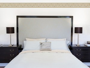 geometric nursery wall