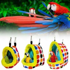 Pet Bird Nest Plush Parrot Warm Hanging Sleeping Bed Cave Cage Hut Hammock