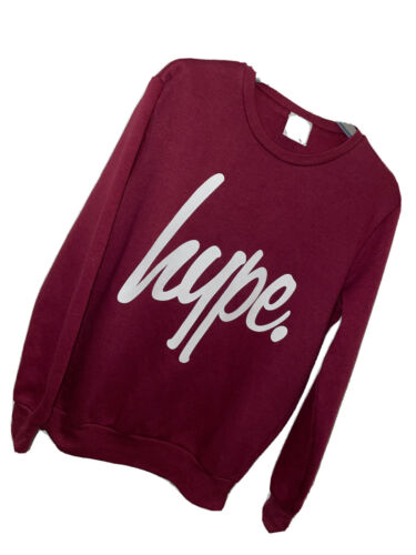 HYPE unisex men women maroon sweater sweatshirt size XS VGC - Afbeelding 1 van 5
