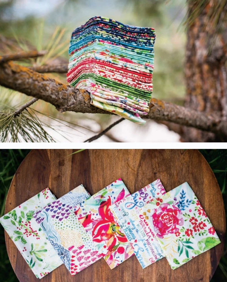 Moda COMFORT & JOY Create Joy LAYER CAKE 42 10" Squares Quilting Watercolor - Image 4 of 4