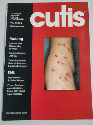 Cutis Magazine Vol 81 No 2 (Feb 2008) New Warehouse Inventory VF/VG Condition
