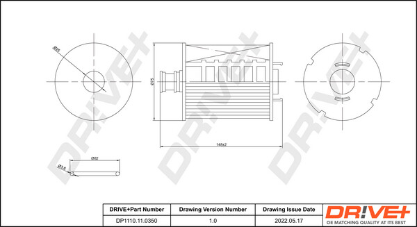 Dr!ve+ DP1110.11.0350 ÖLfilter FüR Jaguar Land Rover-image