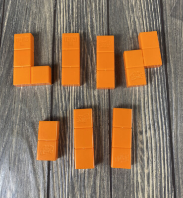 2013 Hasbro Tetris Jenga Replacement Piece Part  Orange Pieces