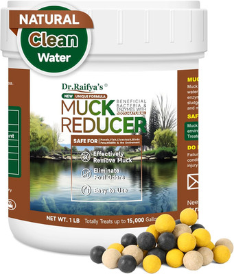 Dr.Raifya's Muck Reducer-9,000 Granules Natural Pond Sludge & Water Fountain Cla