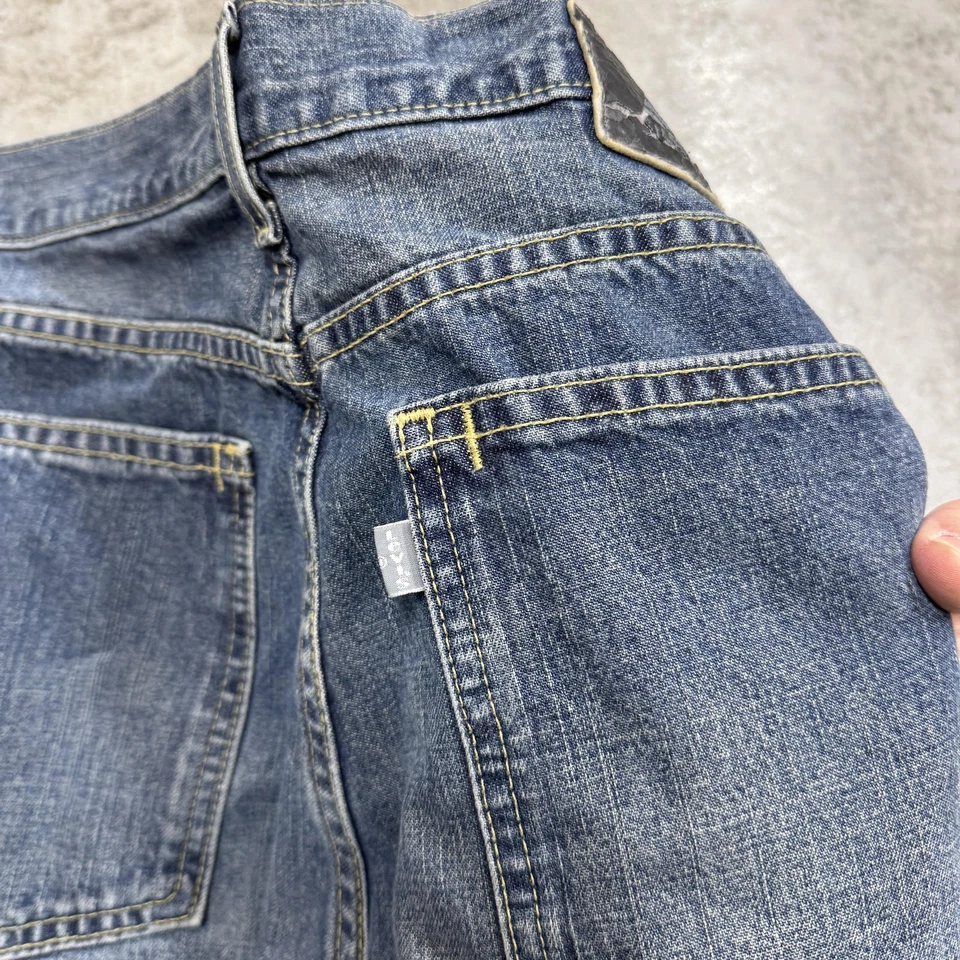 Levi's SilverTab Jeans Mens 33x32 Blue Low + Loose Baggy Denim Pants Y2K - Image 3 of 4