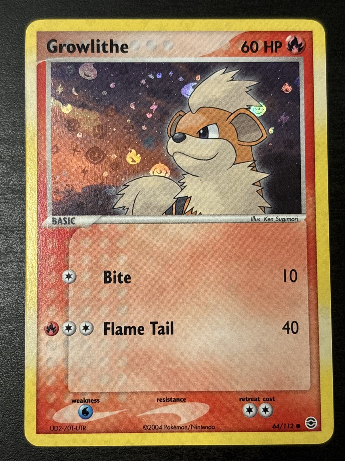 Growlithe 64/112 FireRed & LeafGreen Reverse Holo 2004 Pokemon Card Nm