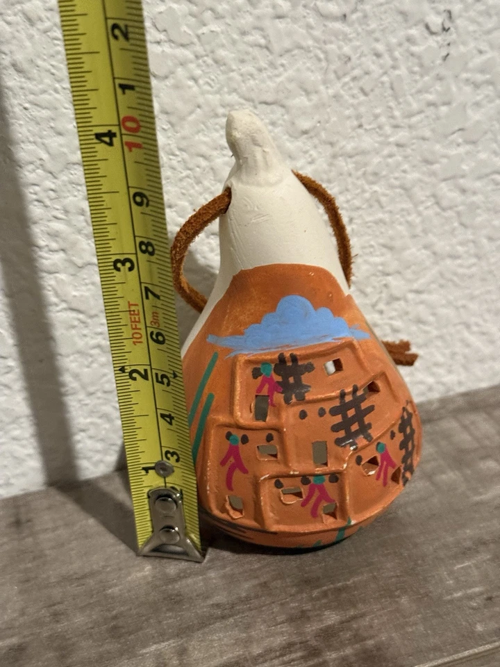 Cactus/Flower Hanging Bird Feeder Pot Southwestern Pottery Clay Santa Fe 2005 - Image 4 of 4