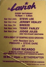 RAVE FLYER TERRY FARLEY JUDGE JULES JEREMY HEALEY BREEZE STEVE LEE 1990’s