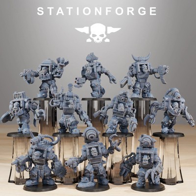 Orkaz Steelbrutes Ork Proxy StationForge 3D Printed Resin Miniatures