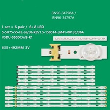 Tiras LED para Samsung BN96-39659A BN96-39660A UN55KU6500 UN55KU6300 UE55JU7000
