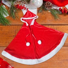 Christmas Cloak Cape Christmas Decorations with Balls Outfit Santa Cloak Shawl