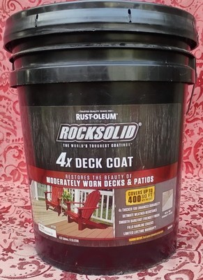 Rust-Oleum RockSolid 4X Deck Coat Solid Tintable Tint Base Deck Resurfacer 5 gal
