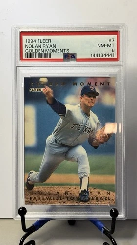 1994 Fleer Golden Moments Nolan Ryan  PSA 8 MLB Baseball INSERT Card #7