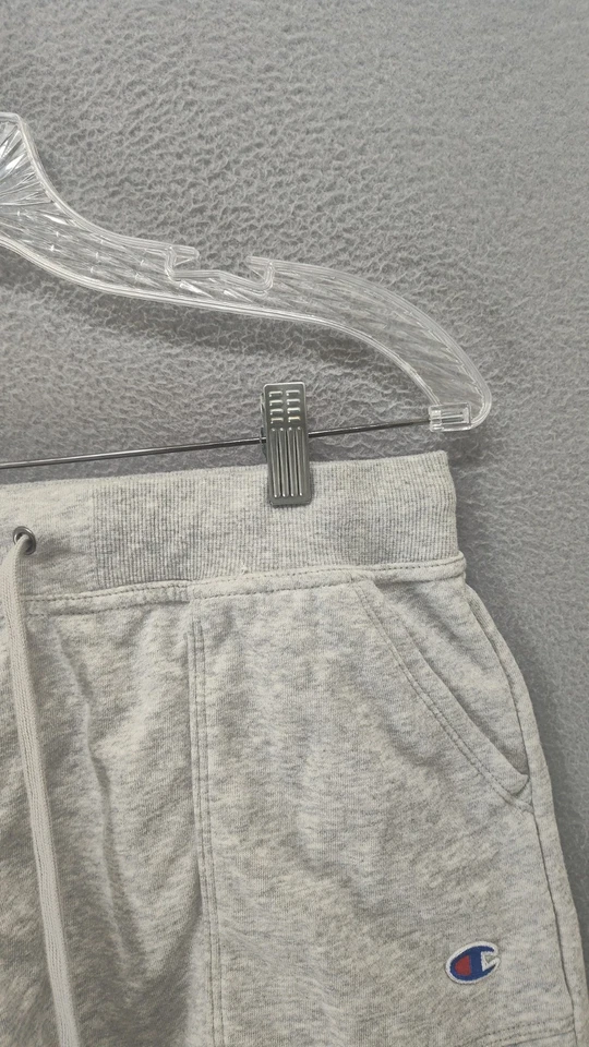 Champion Mujer Corto Grande Gris Cordón Pull On Logo Bordado Sudadera Foto 3 de 4