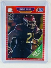 2021 Leaf Pro Set Marvin Wilson RC Red #033/100