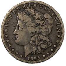 1895-O Morgan Silver Dollar $1 – Very Fine VF – New Orleans Mint