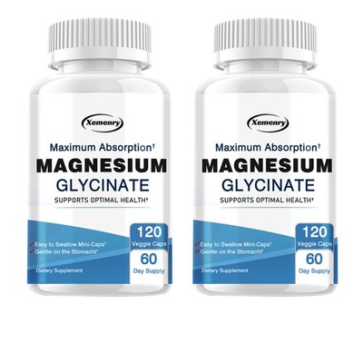 Magnesium Glycinate 240pcs - Calm, Stress, Leg Cramp, Sleep Support, Bone Health