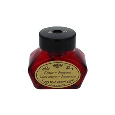 DUX 2580 Glass Inkwell Pencil Sharpener, Red