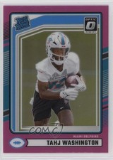 2024 Panini Donruss Rated Rookie Optic Preview Pink Prizm Tahj Washington 1rt3