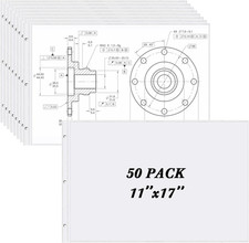 11X17 Sheet Protectors, 50 Pcs, Page Protectors for 3 Ring Binder, Side Loading