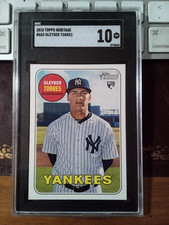 SGC GEM MINT 10 Gleyber TORRES 2018 Topps Heritage RC ROOKIE Card 603 NY YANKEES