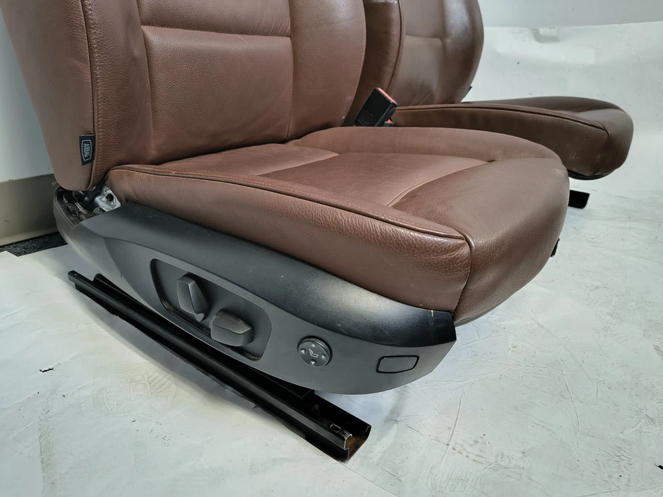 2007 - 2010 BMW 328i conjunto de almofada de assento dianteiro esquerdo e direito couro marrom fabricante de equipamento original - Imagem 3 de 4