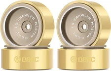 OGRC 1.0 Beadlock Wheels 32g RC Solid Wheel Rims with Brass Clamp Bronze 