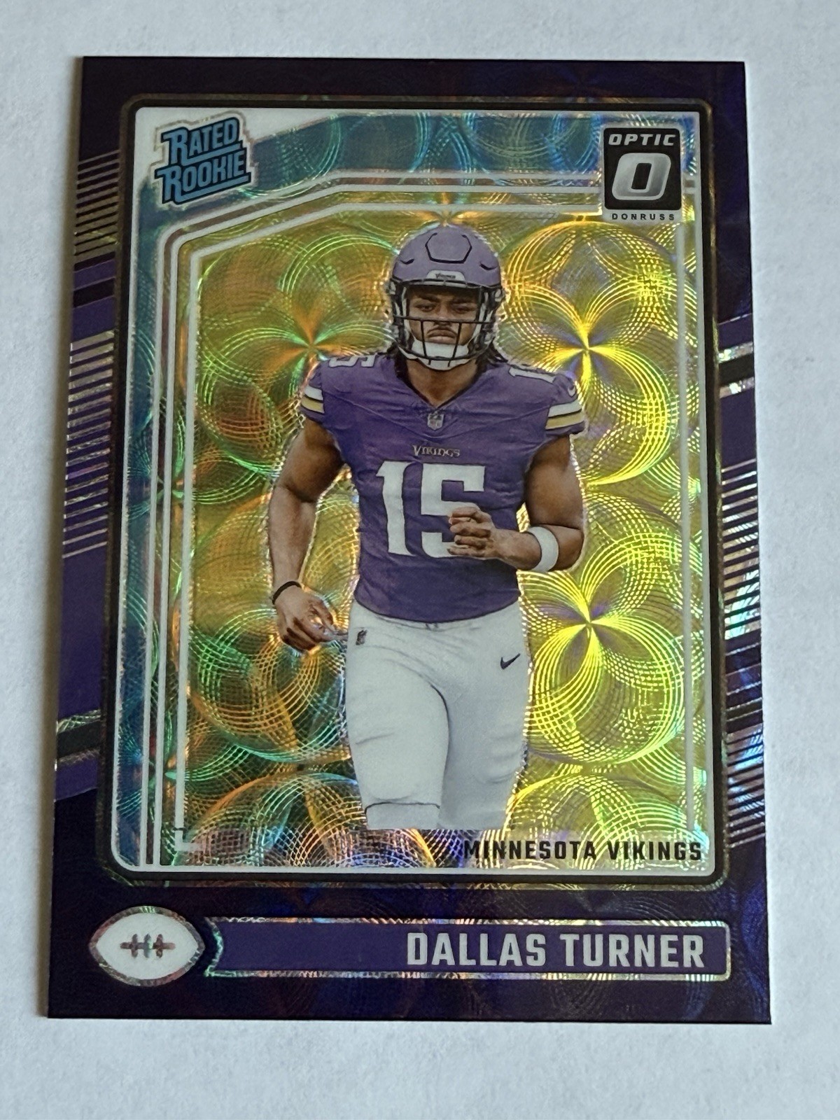 2024 Panini Donruss Optic - Rated Rookie Dallas Turner #224 Blue Scope Prizm...
