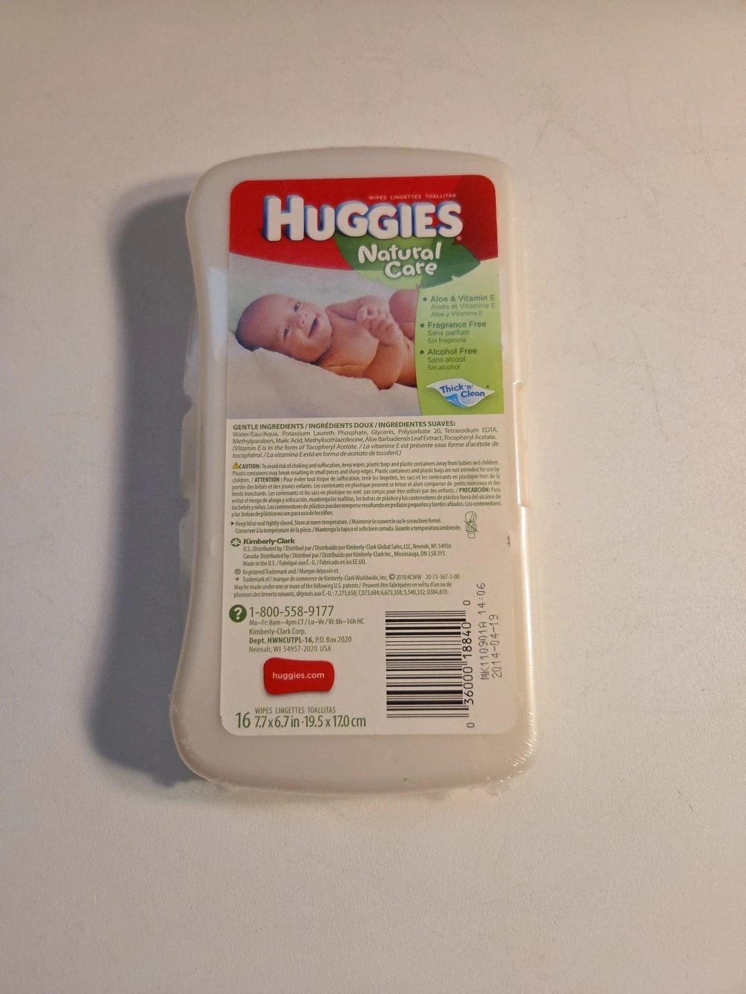 Huggies Natural Care Hard Travel Case 2014 Collectible Sealed
