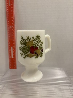 Spice Of life Milk glass Corning Ware Pedestal Mug