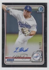 2020 Bowman Draft Chrome Picks Black Refractor 3/75 Landon Knack Auto uk2