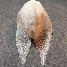 NEW Mantilla Chapel Veil White Lace Triangle Scarf Bandana Head Wrap Catholic
