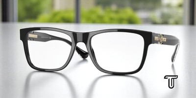 VERSACE VE3303 GB1 Rectangle Black Demo Lens 55 mm Men's Eyeglasses