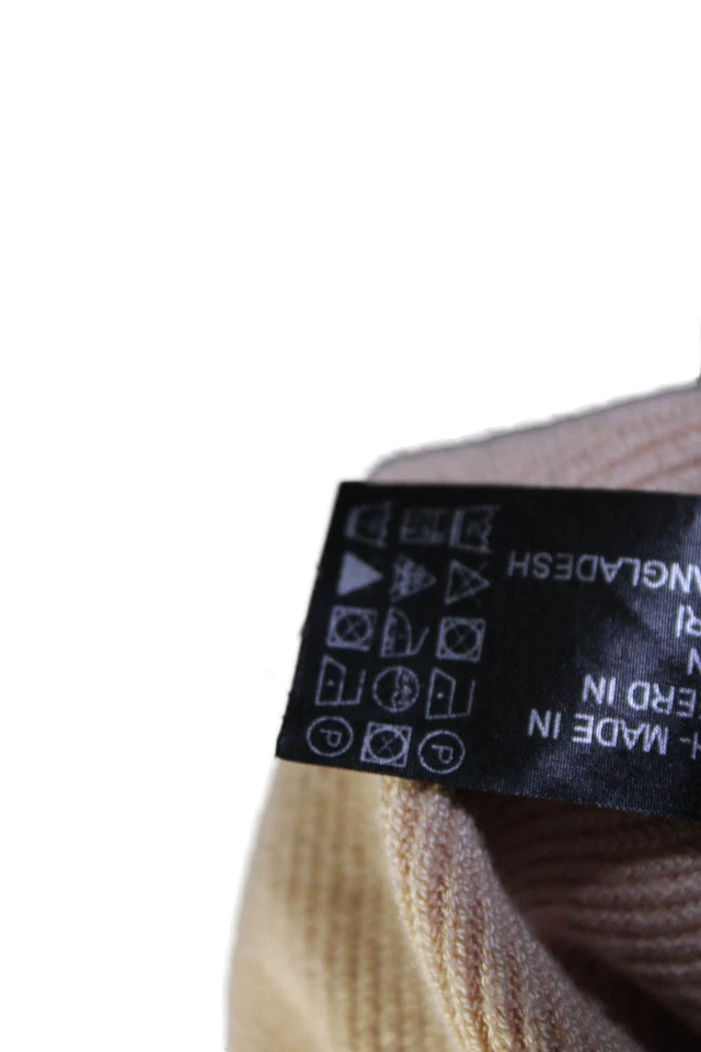 Zara Knit Womens Round Neck Long Sleeve Tie Sleeves Crop Sweater Pink Size S - Image 4 of 4