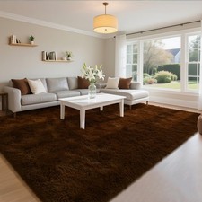 HOMORE Living Room Rug 5 x 7 Area Rug, Brown 5' x 7' Rectangular ,