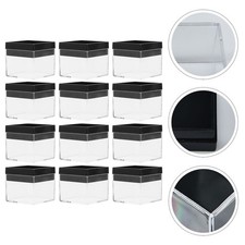 12PCS rock display case Mineral Transparent specimen collection box