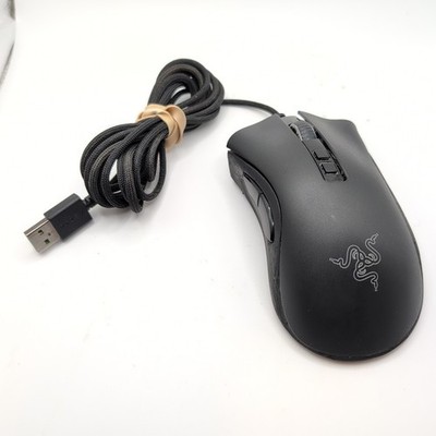 Razer Deathadder V2 RZ01-0321 Black Optical Gaming Mouse TESTED WORKING
