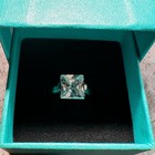 Vintage Seta Sterling Silver 3 Carat Emerald Cut CZ Diamond Ring — photo 9