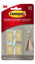 Small Brass Color Metallic Hooks, 4 Hooks/5 Strips - 17032BR-4ES 3.81 per strip