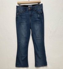 Democracy Ab solution Bootcut Blue Denim Stretch Distressed Jeans Size 8P