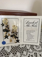 Beautiful Non-pierced Lunch At The Ritz “Party Favor” Dangling Earrings