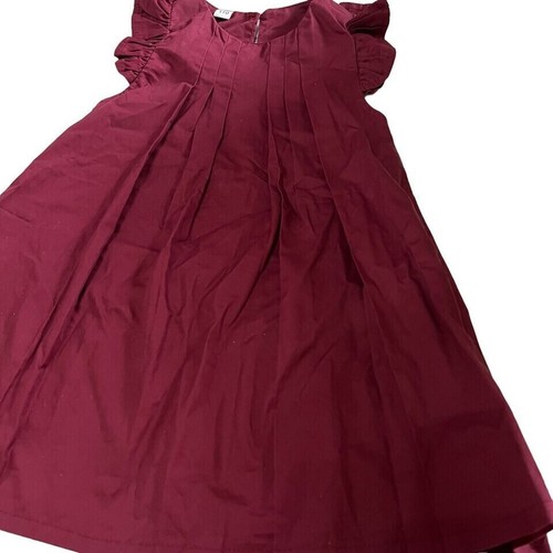 Girls Sz 4t-5t Dress Dark Maroon Cap Sleeves Praire SZ 110 - Picture 5 of 9