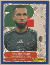Nabil Bentales Panini FIFA World Cup 2026 Blue Crumple Parallels Sticker