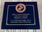 250th Anniversary United States Marine Corps American Eagle 1 Ounce Silver Proof