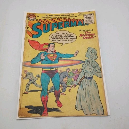 VINTAGE 1956 DC Comics SUPERMAN #101 Silver Age Comic Book 'The Rainbow Doom'