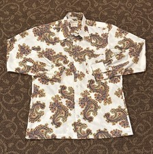 Men  s Vintage Christian Dior Paisley Shirt Size Medium Jack Henry M Rare  
