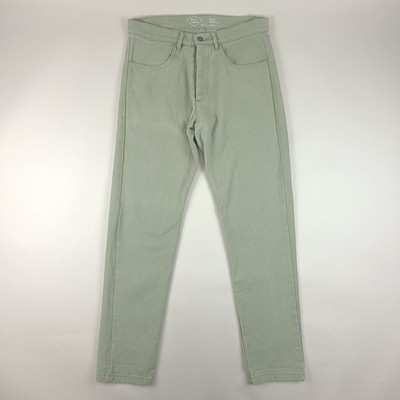 Alex Crane Pants Mens 32x30 Moss Green Cham Canvas Slim Fit